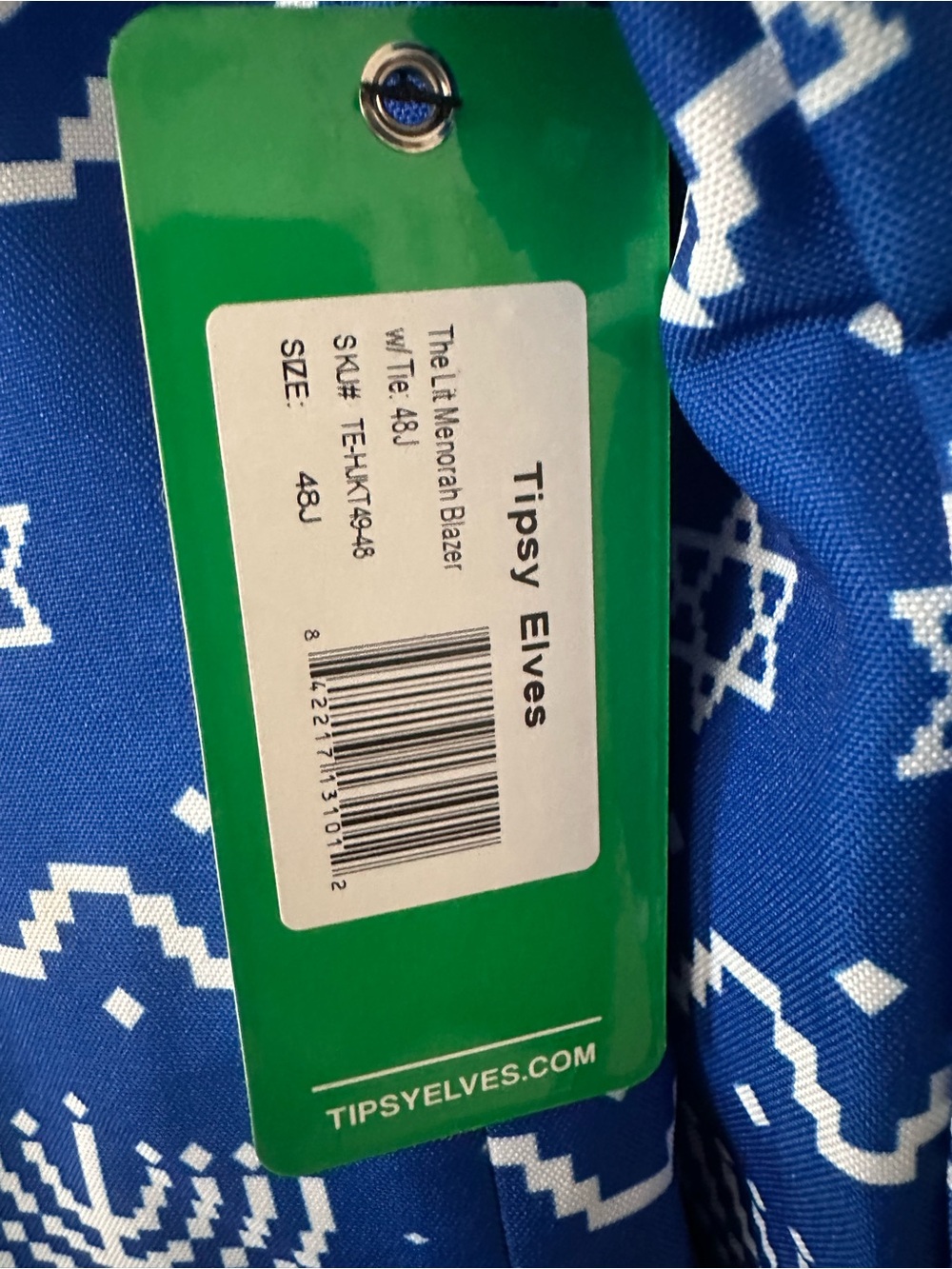 Tipsy Elves The Lit Menorah Blazer w/ Tie - Picture 4 of 9